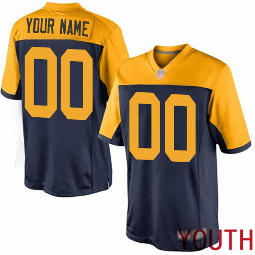 Limited Navy Blue Youth Alternate Jersey NFL Customized Football Green Bay Packers